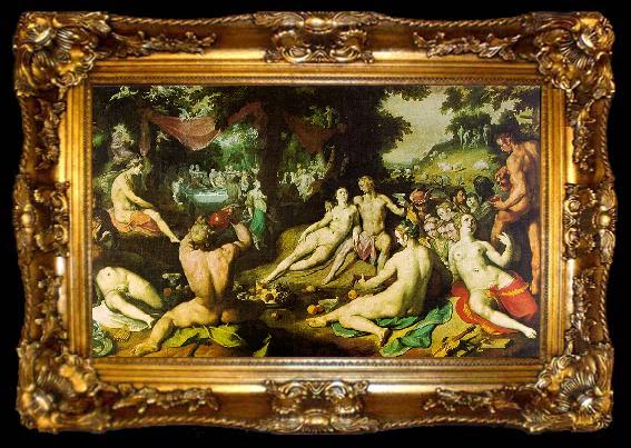framed  Cornelisz van Haarlem The Wedding of Peleus and Thetis, ta009-2